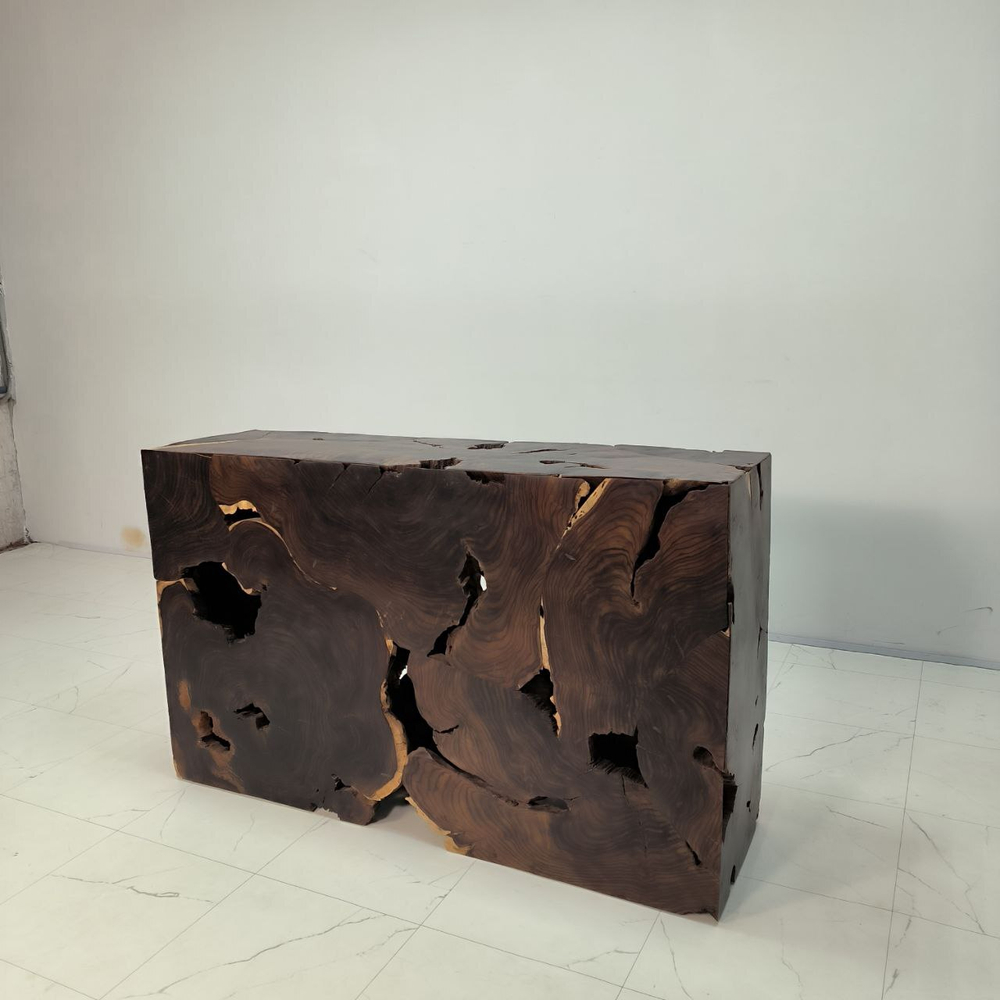 Консоль из корня тикового дерева 50094 Деви (138*40*80)