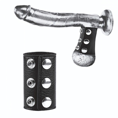 Чёрная утяжка на кнопках 100% PVC STRAP WITH METAL SNAP (Цвет: черный)