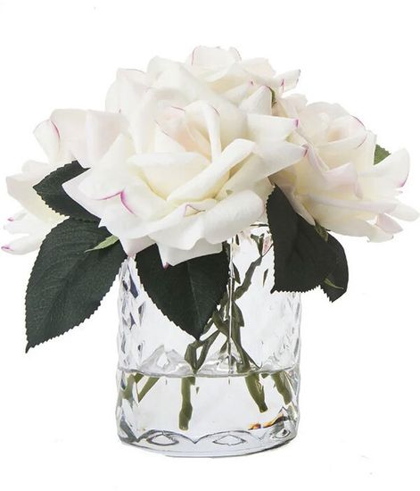 Букет бледно-розовых французских роз в прозрачной вазе "ёлочка", Cote Noire