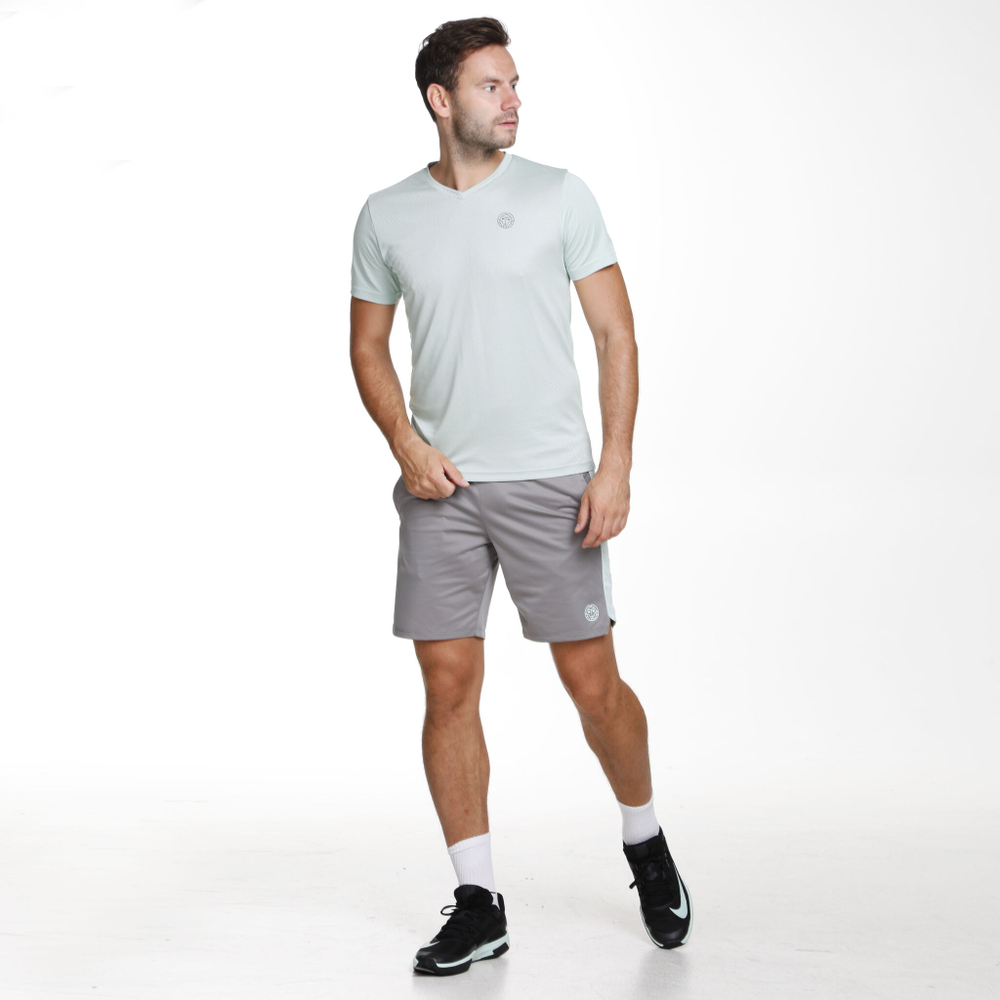 Мужское теннисное поло BIDI BADU Ted Tech T-Shirt Men - Turquoise, Grey