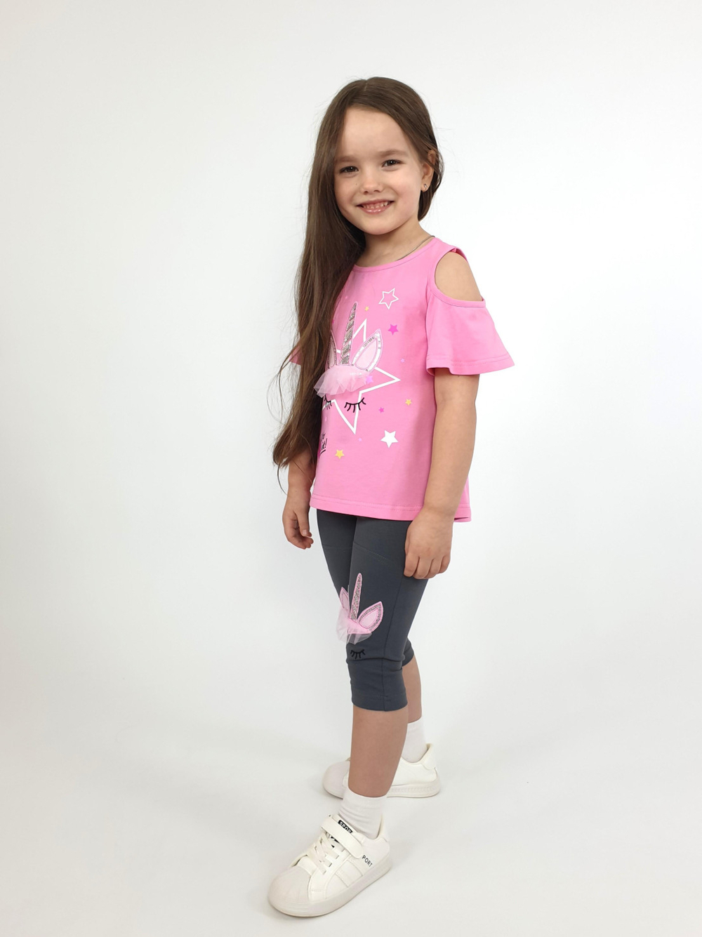 02-124-6 Комплект для девочки (джемпер+ лосины)