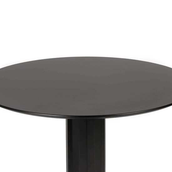 Круглый стол Bolmen черного цвета, 80 см, металлическая ножка и столешница МДФ