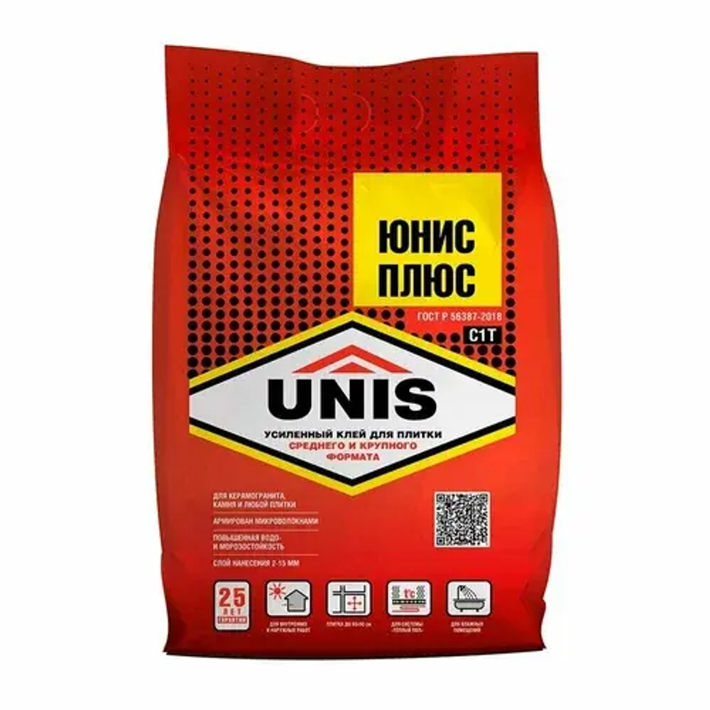 Клей плиточный усиленный UNIUS PLUS