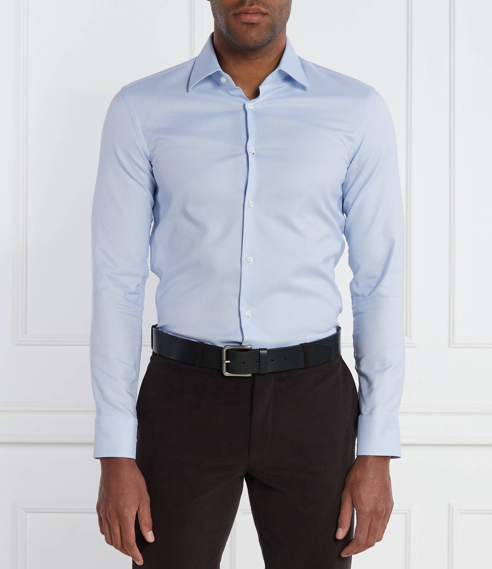 Рубашка Boss x Porsche H-HANK-kent-C1_PS BOSS BLACK - голубой(50509155)