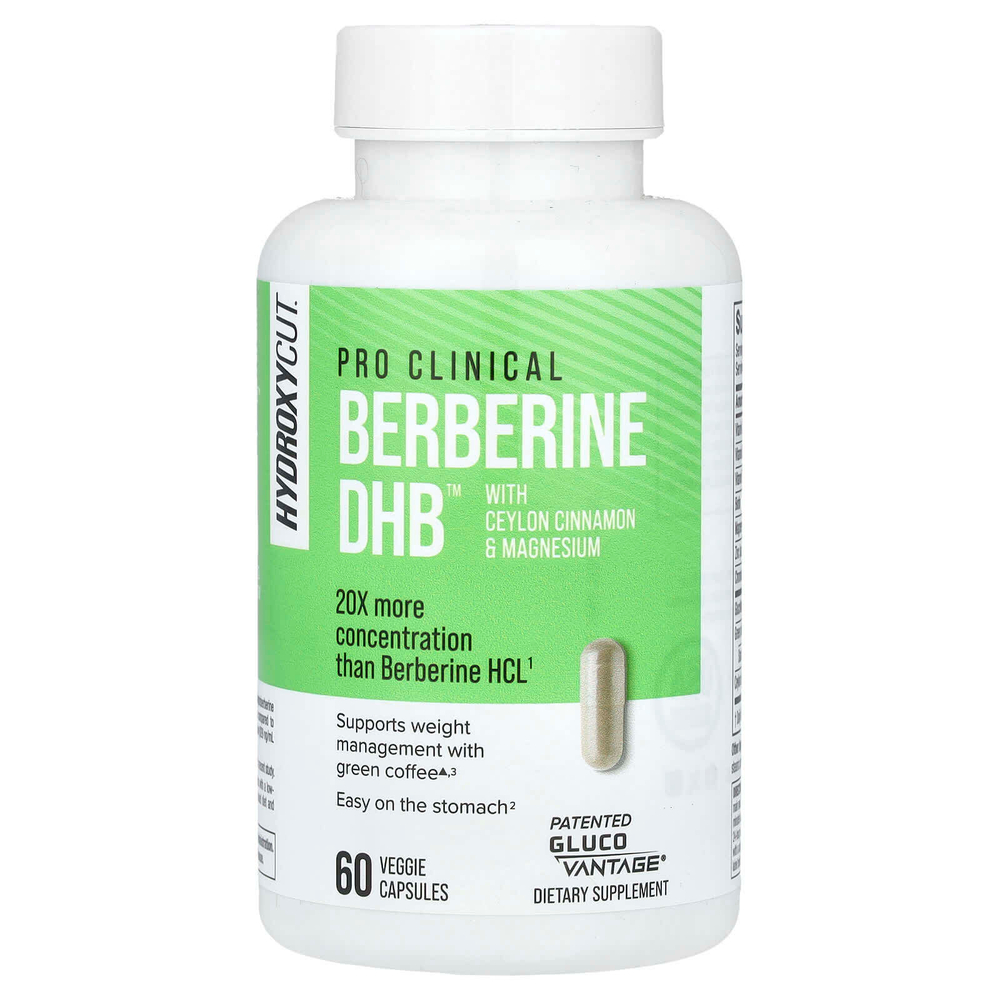 Hydroxycut, Pro Clinical, берберин DHB ™, 60 растительных капсул