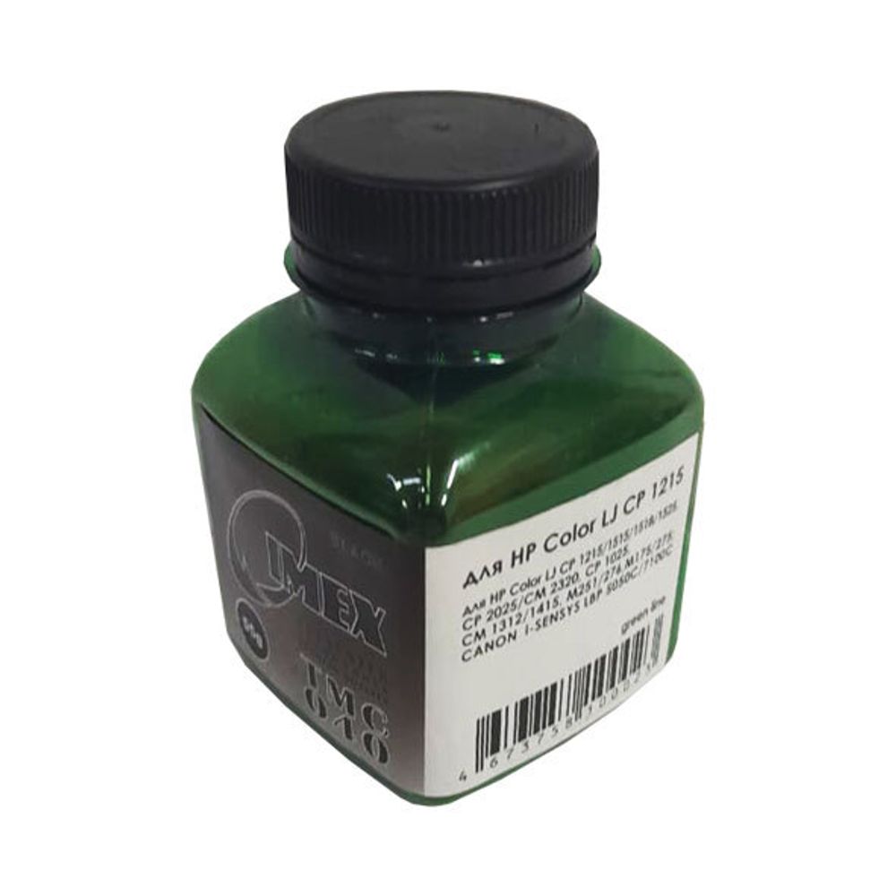 Тонер для HP Color LJ CP 1215/1515/1518/1525/СМ1312/CM1415/CP1025/2025 (55гр, черный, Polyester, TMC040 IMEX) Green Line