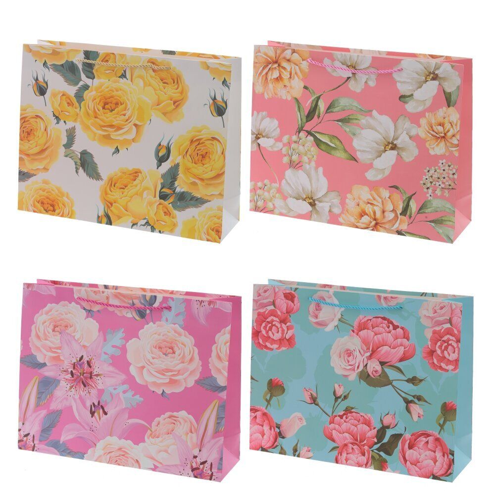 GAEM Пакет подарочный L (бумага 210г/м2, блок микс 12шт), L38,5 W11 H30 см, 4в.