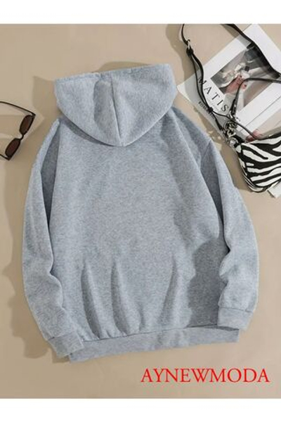 Черный красивый унисекс спереди с принтом солнца негабаритный велосипедный воротник Swetshirt