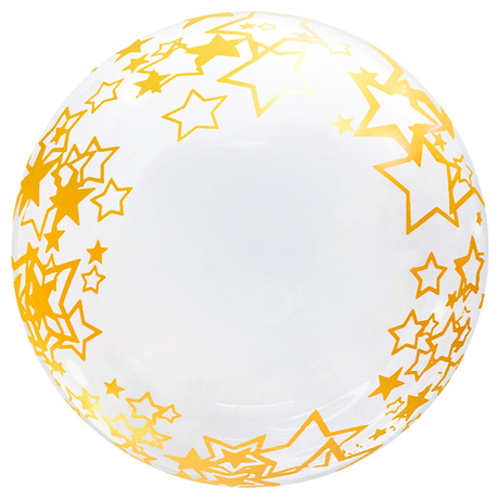 Шар-сфера (46см) с принтом Звезды, цвета в ассортименте