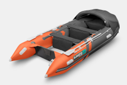 Надувная лодка GLADIATOR C400AL оранжево-темносерый
