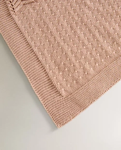 ZARA HOME ДЕТСКИЙ ПЛЕД В СТИЛЕ ПЭЧВОРК, РОЗОВЫЙ