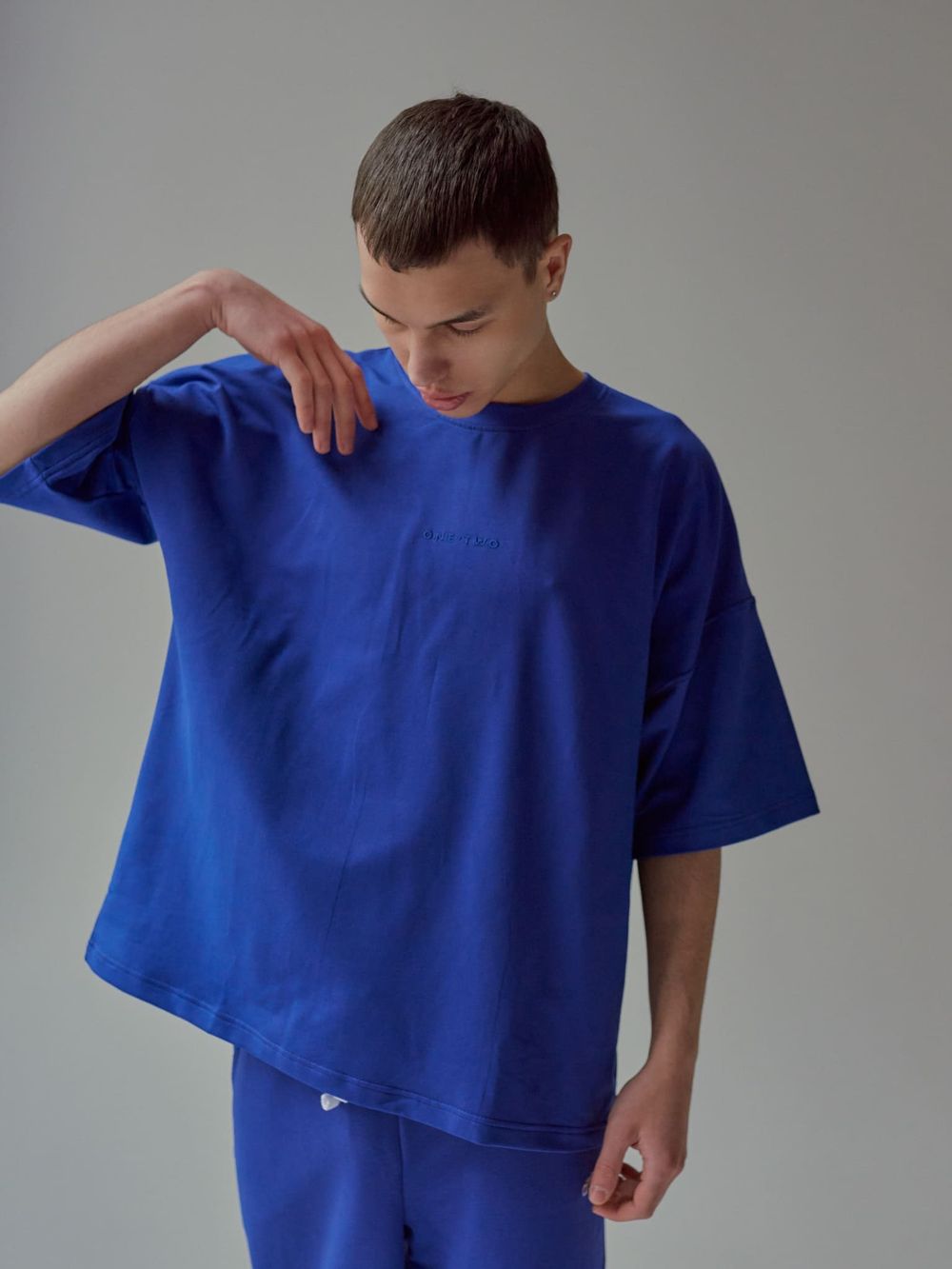 Футболка One Two Logo Clematis Blue