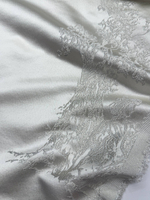 Жаккард шелк с ацетатом серебристый с китайским рисунком