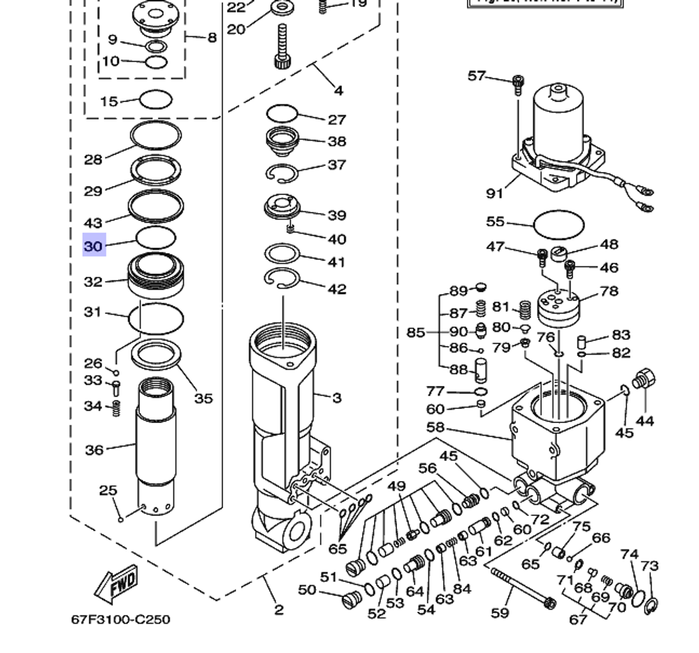 Уплотнительное кольцо F75/F80/F90/F100 (67F438620000)