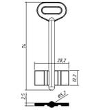 Заготовка сувальдного ключа 12721 MRP1D