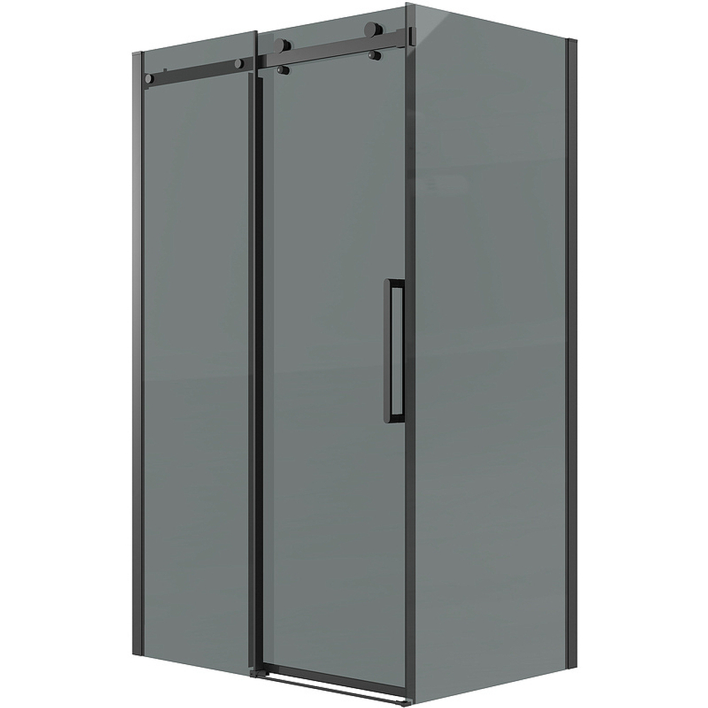 Душевая стенка Grossman Classic 80 200.K33.04.80.21.10 профиль Черный матовый стекло тонированное
