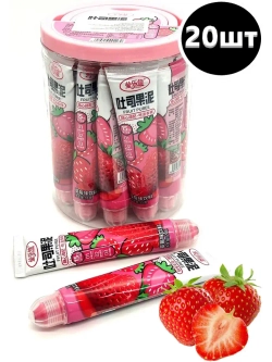 Жидкие конфеты пюре со вкусом Клубники 1100 г