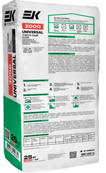 Клей для плитки и керамогранита ЕК 3000 Universal 25кг //