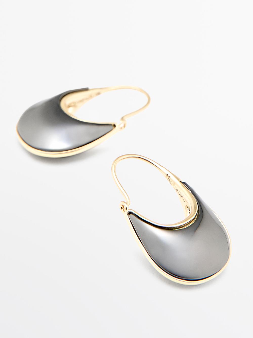 Massimo Dutti Серьги-кольца, черный