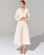 Платье длины миди из премиального твида