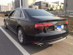 Диффузор заднего бампера c насадками на выхлоп в стиле W12 для AUDI A8 D4 2013 - 2018 Ауди