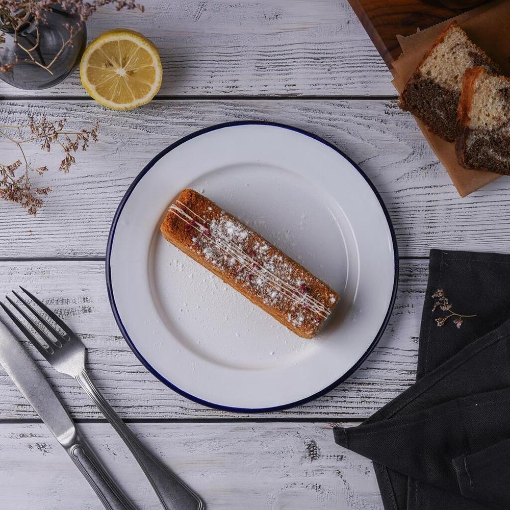 Тарелка d 20,5 см h1,7 см Blue Rim эмалированая сталь SUNNEX [1]