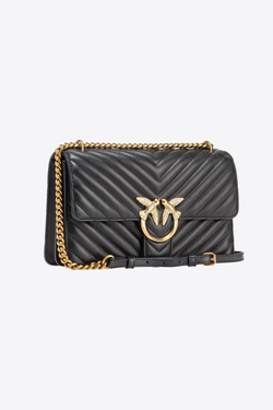 MINI LOVE BAG ONE CHEVRON - black/antique gold