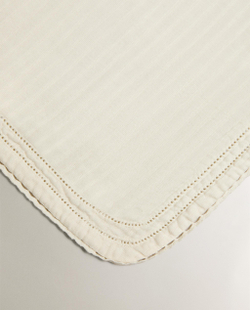 Zara Home плед детский из хлопка, экрю, 90x120 см