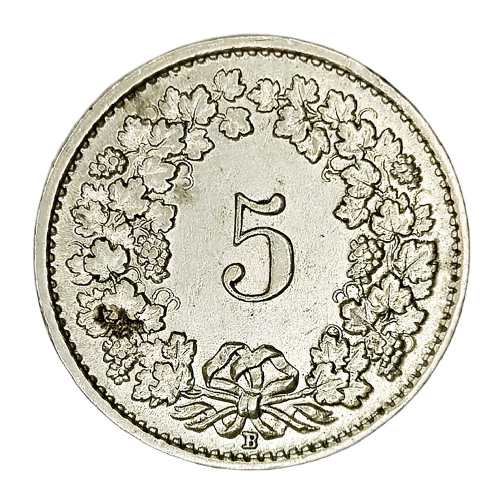 Switzerland, 5 Rappen, 1936 – Libertas Series, XF