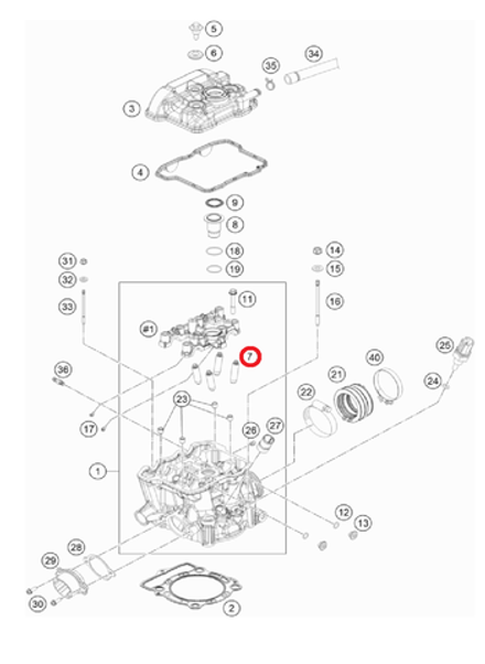 Втулка направляющая клапана KTM, HQV, GASGAS MC/EC-350F