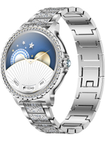 Смарт часы PARASMART Eva i58 (блочный браслет со стразами, серебристый)