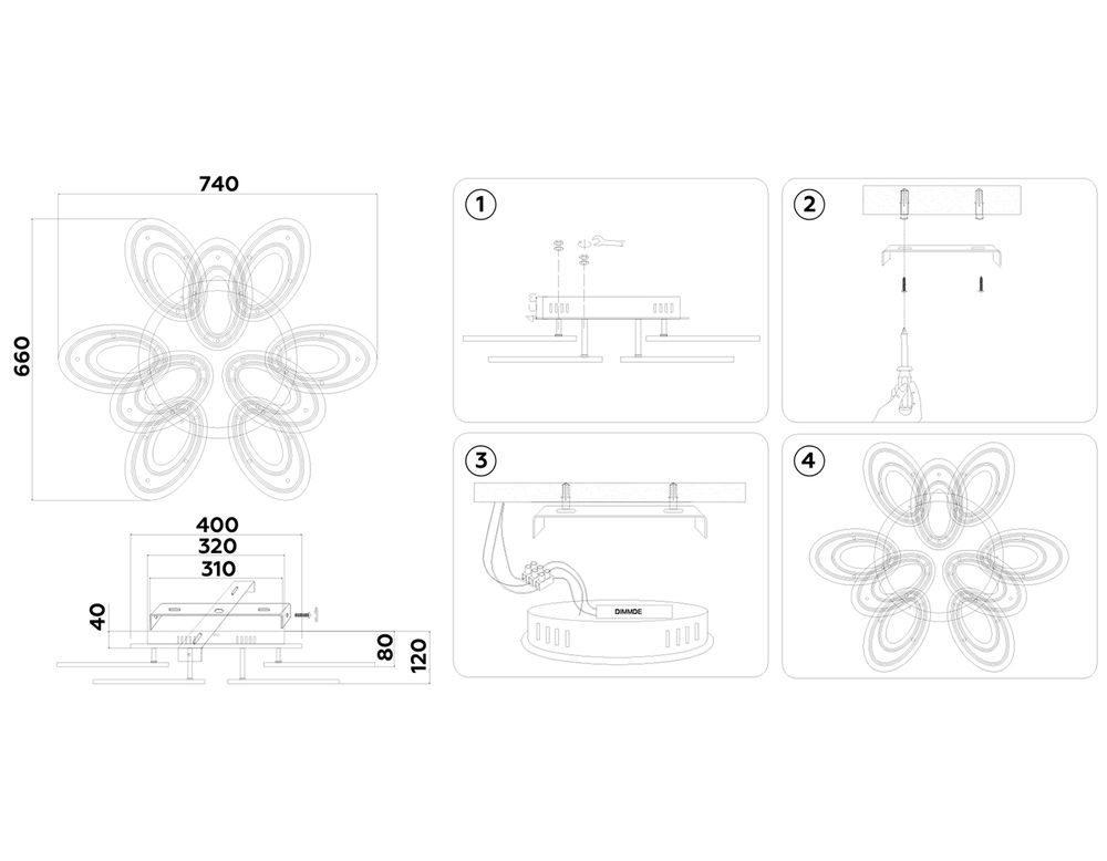 Ambrella Потолочный светодиодный светильник с пультом Original FA8933