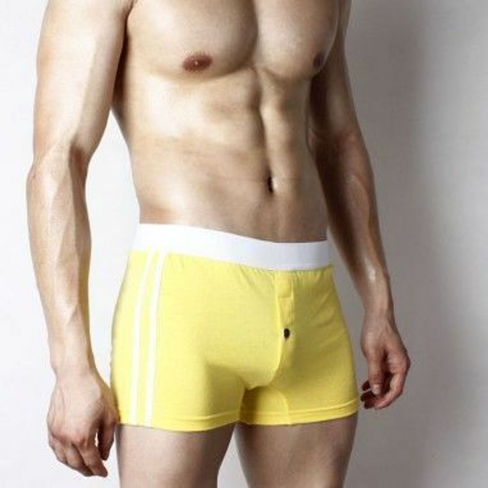 Мужские трусы домашние шорты с пуговицей Superbody Home Pants Yellow Button