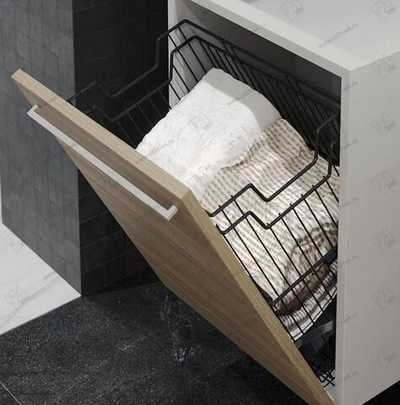 S-8112-A Корзина для белья навесная в базу 350 мм, Starax, (280х290х500 мм), антрацит