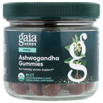 Gaia Herbs, жевательные таблетки с ашвагандой, со вкусом яблока и корицы, 81 шт.