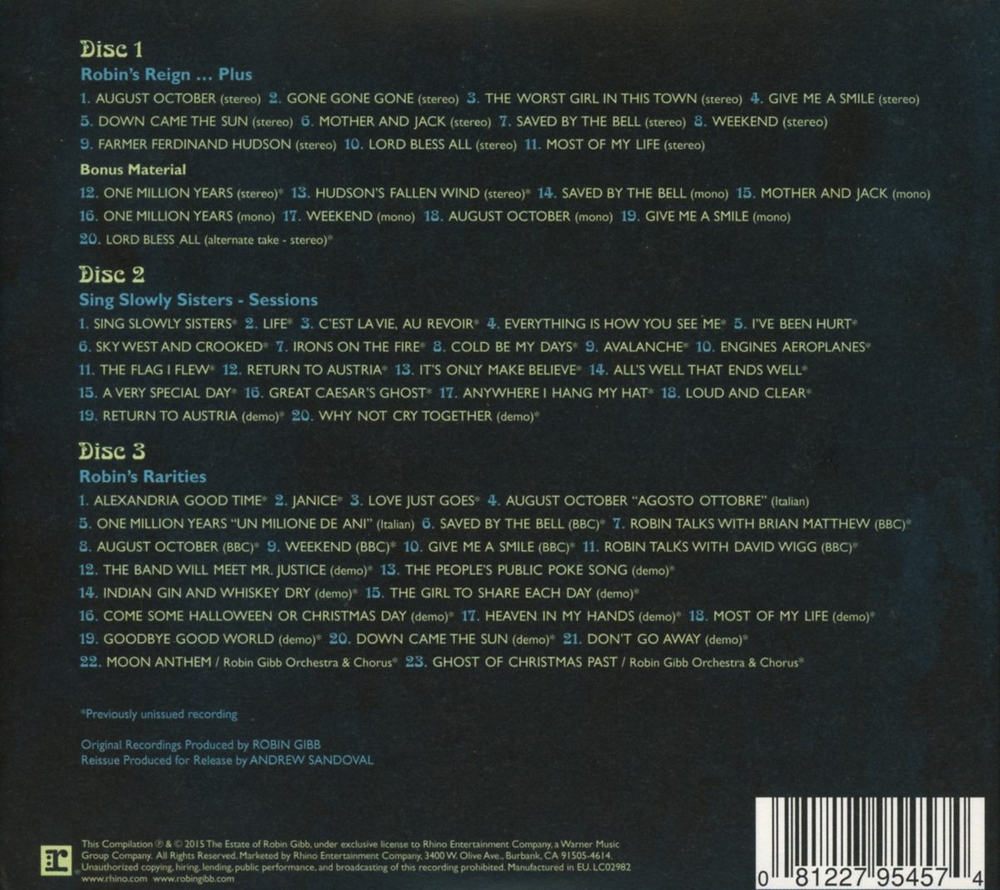 Robin Gibb / Saved By The Bell - The Collected Works Of Robin Gibb 1968-1970 (3CD)