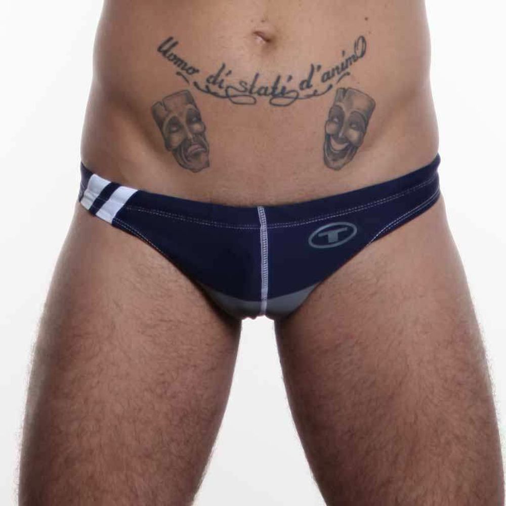 Мужские плавки брифы темно-синие Seobean Dark Blue Beach Season Brief