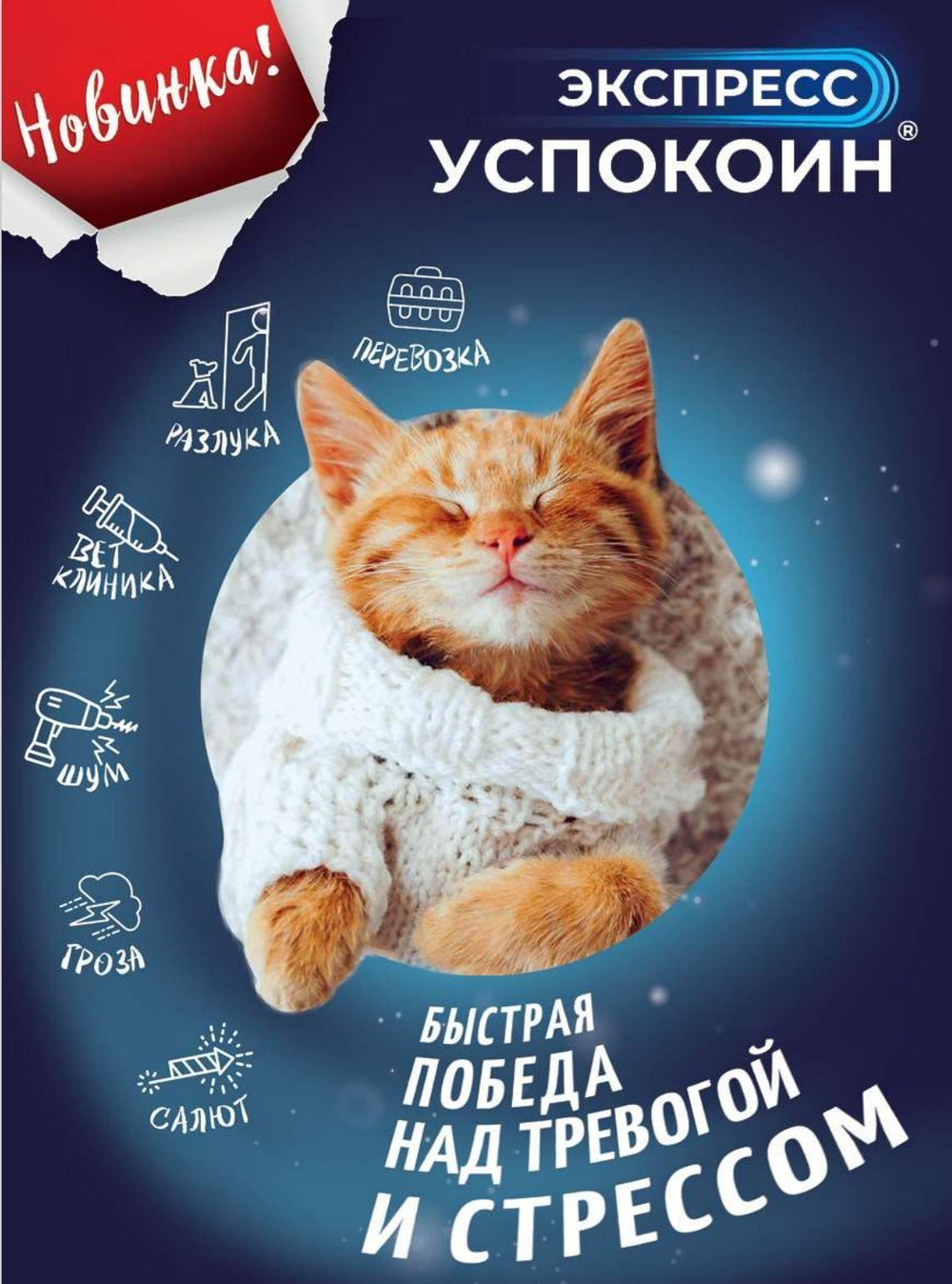 Экспресс Успокоин таблетки для кошек (2 таблетки)