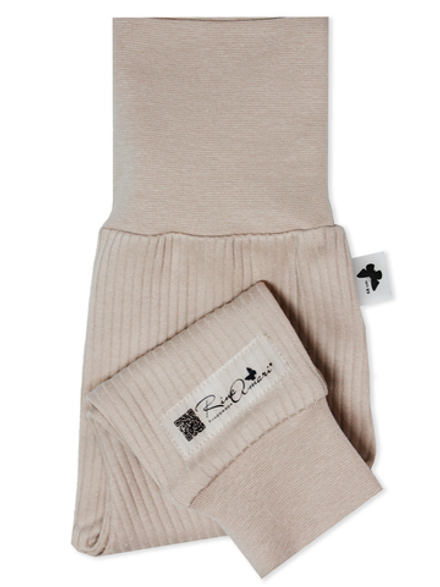 Штанишки на манжетах Рубчик Светлый кофе RinaAmari