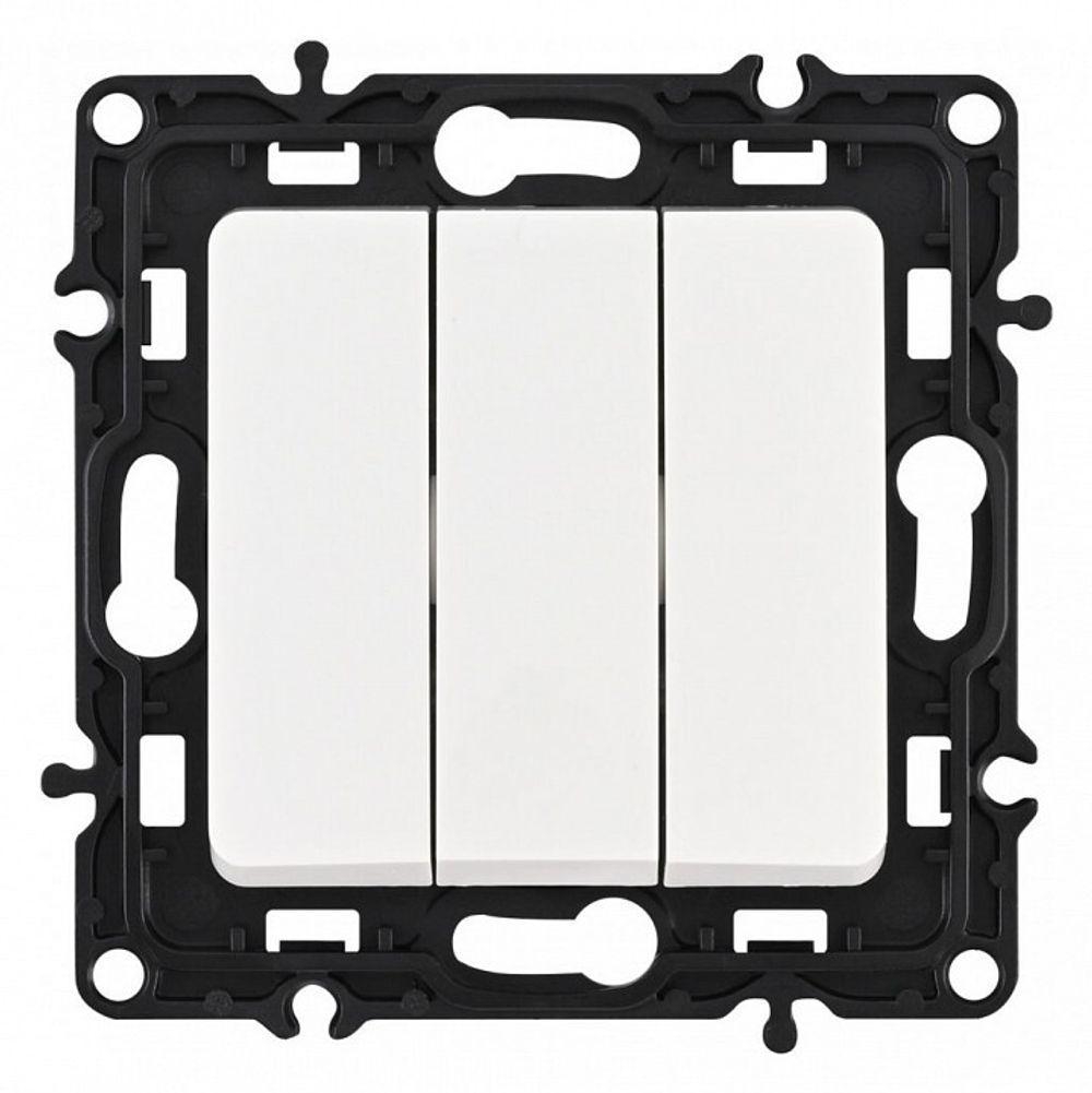 Выключатель трехклавишный без рамки Arte Milano 217 217.30-3.white