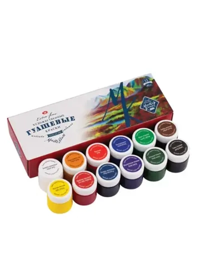 Гуашь художественная, 40 мл, 12 цв