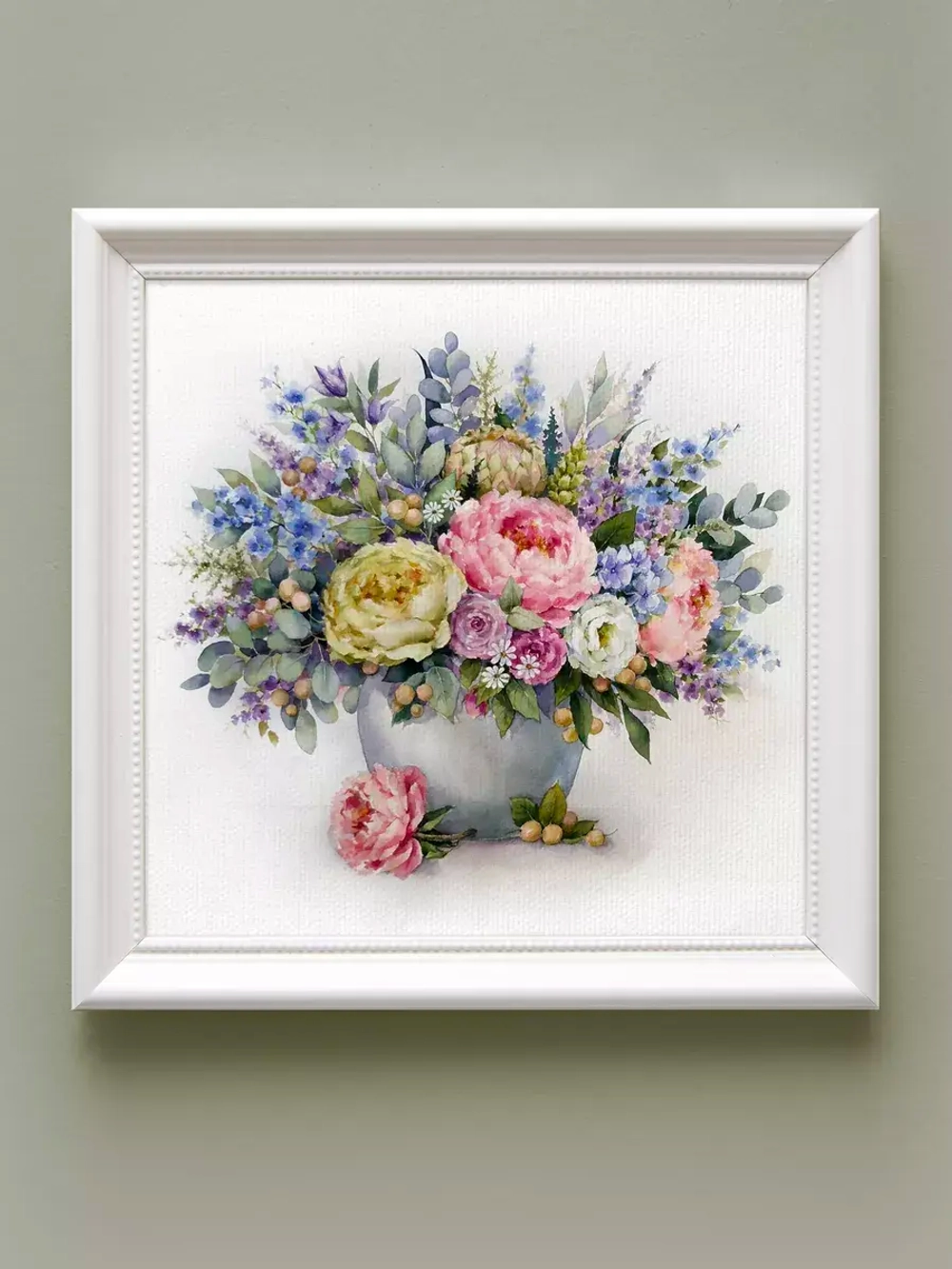 Картины на стену интерьерные на холсте 4 шт, 23*23 см