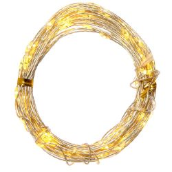 GAEM Электрогирлянда, L1055 W0,1 H0,1 см (100 теп белых LED, 8 реж свеч,серебр шнур, 3 W)