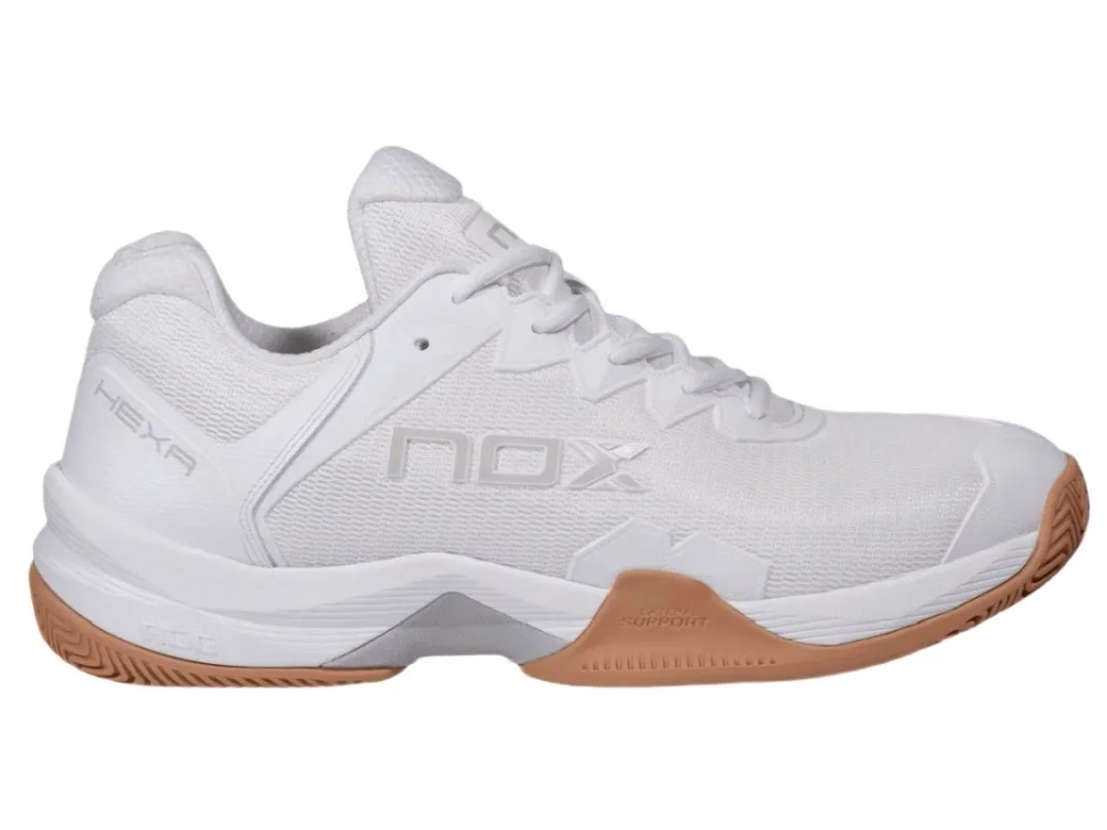 Мужские кросовки для Padel NOX ML10 Hexa - white/gum rubbe