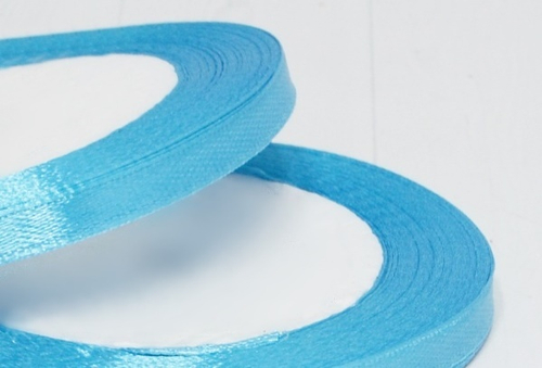 Лента атласная 0,6см х 22м "Тихоокеанский синий" (№198) 1 шт