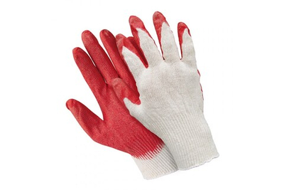 Перчатки ХБ облив с латеском 1-сл