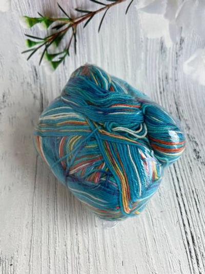 Пряжа носочная Аркобалено радужный микс 105г