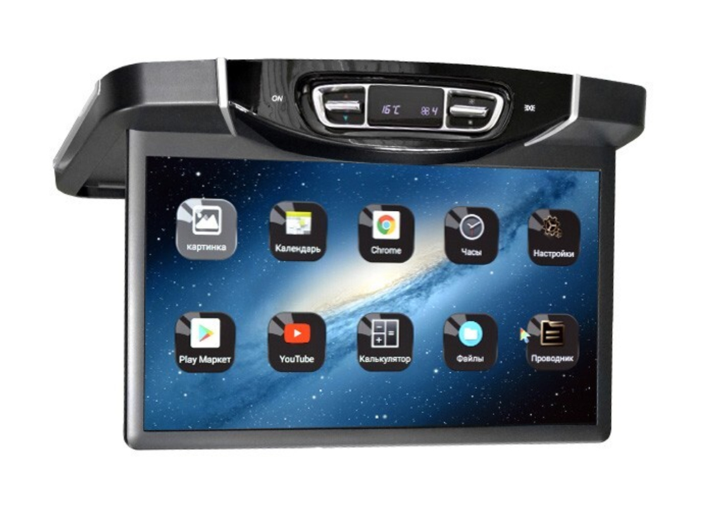 Монитор потолочный для Mersedes-Benz V класс - ERGO ER15AMS с экраном 15.6” (1920х1080 FullHD, Android, 3+32Gb) черный