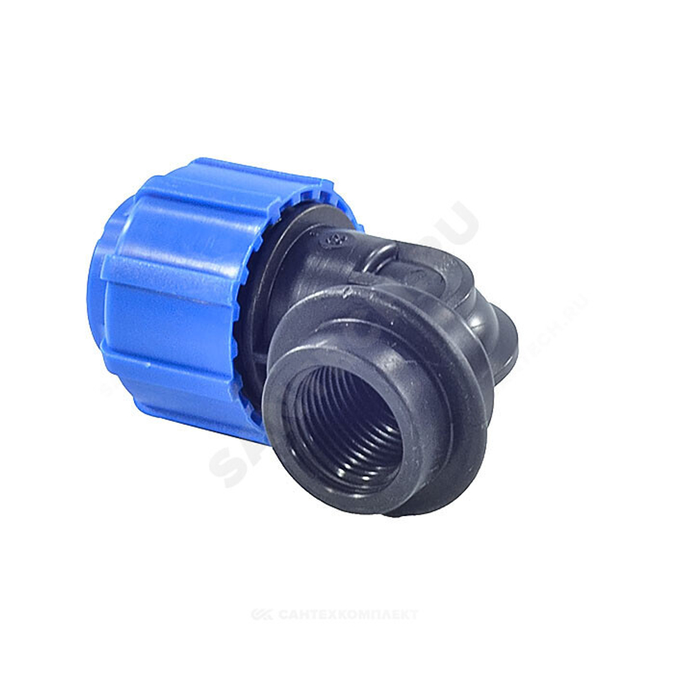 Отвод компрессионный ПЭ Дн 25х1/2"х90гр ВР Ру16 ТПК-АКВА 50022512