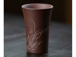 316058.2  Пиала 4 ЦВЕТА ИСИНА "Орхидея" глина Цзыни, 30мл, глина, коричневый